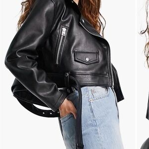 Black Leather Biker Jacket